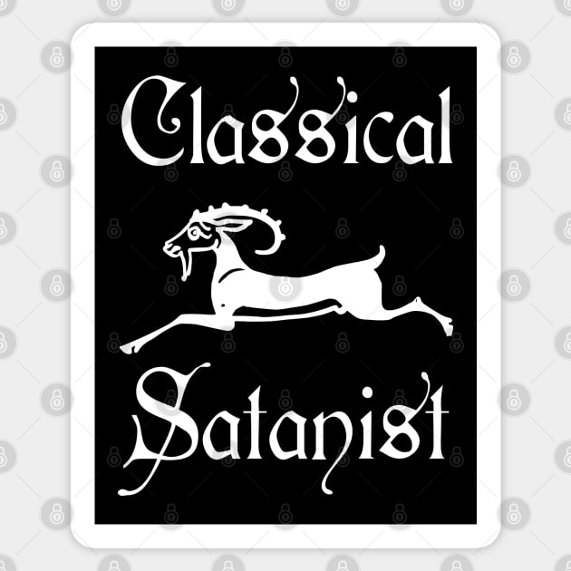 Classical Satanist with Leaping Goat Sticker by TraditionalWitchGifts